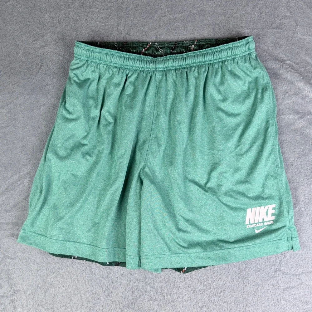 Nike Standard Issue Basketball Reversible Shorts Green Mesh DQ5722-341 Mens XL